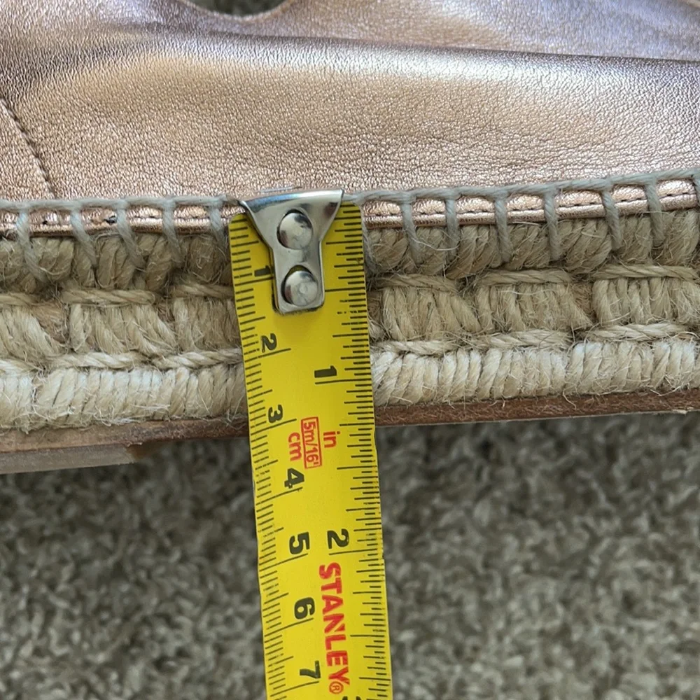 Alexander Wang Devon Rose Gold Metallic Platform Jute Espadrilles - Picture 13 of 17